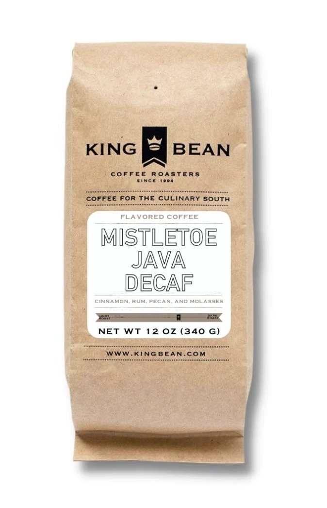 King Bean Coffee Roasters Mistletoe Java decaf - Essentially Charleston