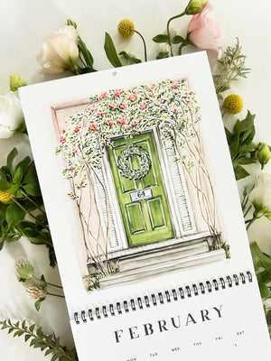 2025 Wall Calendar: A Collection of Charming Front Doors by Texture Design - Essentially Charleston