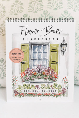 2026 Flower Boxes of Charleston Wall Calendar - Essentially Charleston