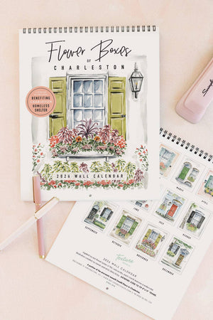 2026 Flower Boxes of Charleston Wall Calendar - Essentially Charleston