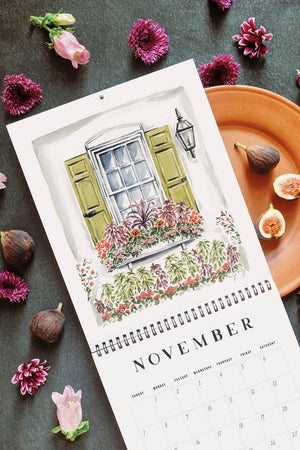 2027 Flower Boxes of Charleston Wall Calendar by Texture Design - Essentially Charleston