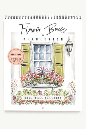 2027 Flower Boxes of Charleston Wall Calendar by Texture Design - Essentially Charleston