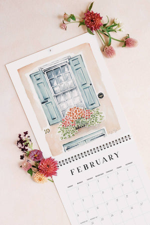2027 Flower Boxes of Charleston Wall Calendar by Texture Design - Essentially Charleston