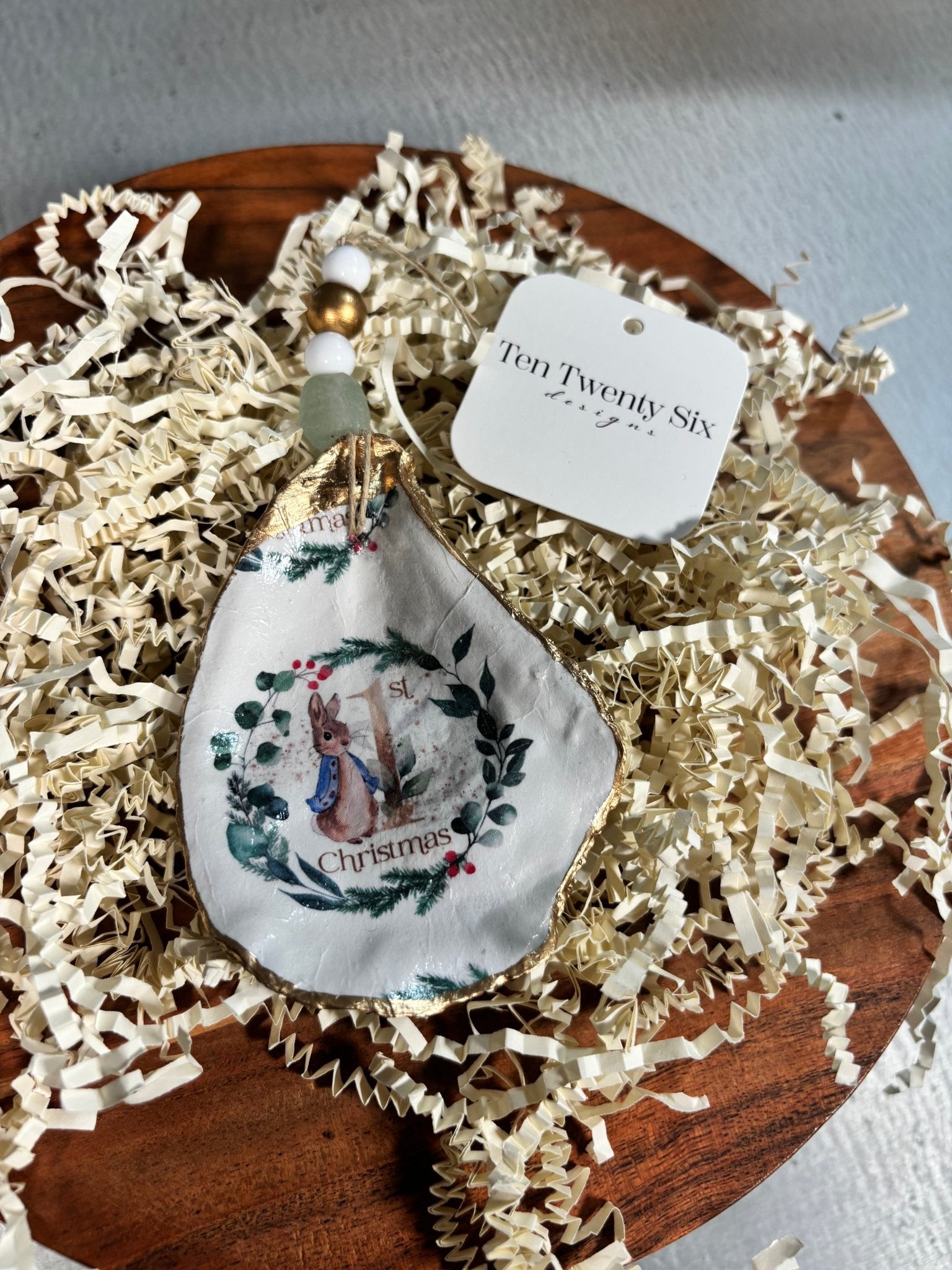 Baby's First Christmas Oyster Ornament - Essentially Charleston