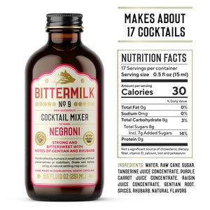 Bittermilk No.9 - Negroni Cocktail Mixer - Essentially Charleston