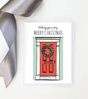 Charleston Christmas Door Card by Texture Design - Essentially Charleston