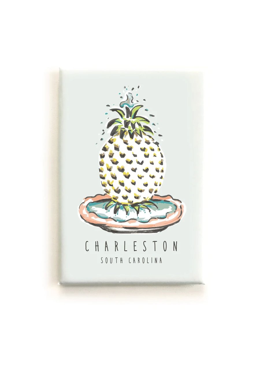 Charleston Pineapple Fountain Magnet by Texture Design - Essentially Charleston