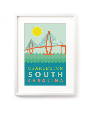 Charleston Ravenel Bridge Postcard by Texture Design - Essentially Charleston