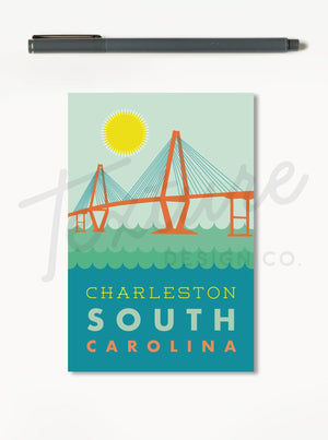 Charleston Ravenel Bridge Postcard by Texture Design - Essentially Charleston