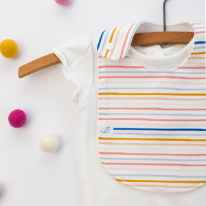 Charlie Snap Bib - Summer Stripe - Essentially Charleston