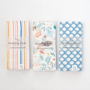 Charlie Snap Bib - Summer Stripe - Essentially Charleston