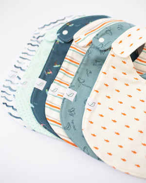 Charlie Snap Bib: Surfers Charlie Snap Bib - Summer Stripe by Hemming Birds - Essentially Charleston