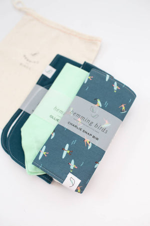 Charlie Snap Bib: Surfers Charlie Snap Bib - Summer Stripe by Hemming Birds - Essentially Charleston