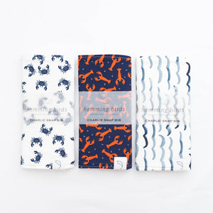 Charlie Snap Bib: Waves by Hemming Birds - Essentially Charleston