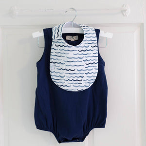 Charlie Snap Bib: Waves by Hemming Birds - Essentially Charleston
