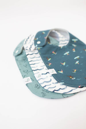 Charlie Snap Bib: Waves by Hemming Birds - Essentially Charleston