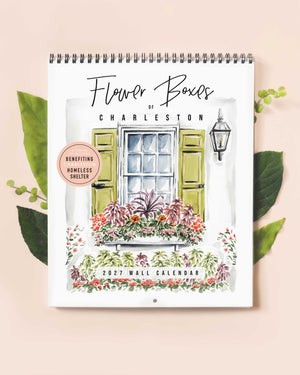 2027 Flower Boxes of Charleston Wall Calendar by Texture Design