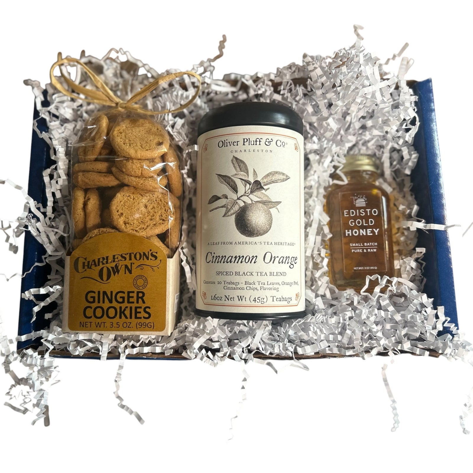 Falling for Tea Time Gift Box - Oliver Pluff, Edisto Gold Honey, Ginger Snaps - Essentially Charleston