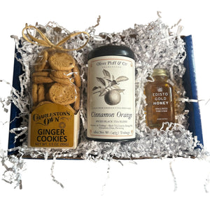Falling for Tea Time Gift Box - Oliver Pluff, Edisto Gold Honey, Ginger Snaps - Essentially Charleston