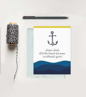 Father's Day Anchor Greeting Card - Essentially Charleston