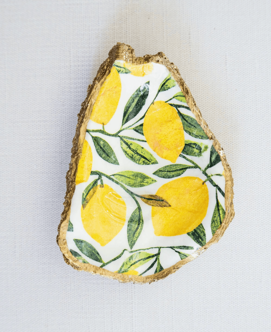 Grit & Grace Oyster Jewelry Dish: Lemonade - Essentially Charleston