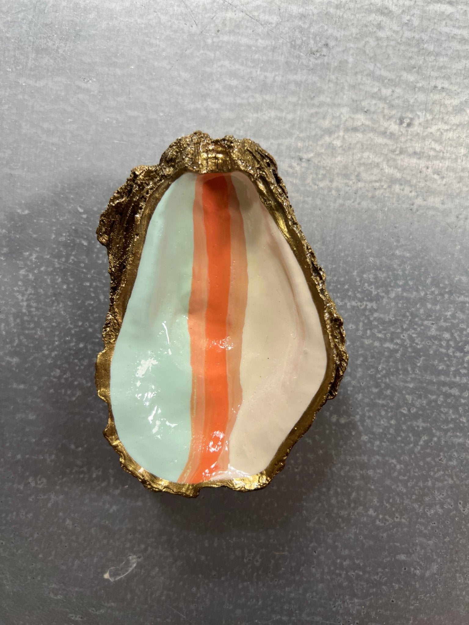 Grit & Grace Sunrise Gilded Oyster Jewelry Dish - Essentially Charleston