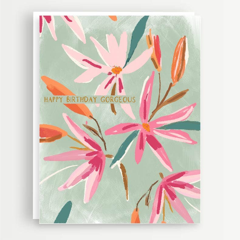 "Happy Birthday, Gorgeous" Greeting Card by Rebecca Illustrated - Essentially Charleston