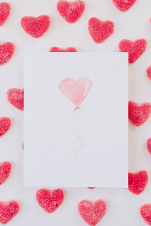 Heart Balloon Greeting Card by Texture Design - Essentially Charleston