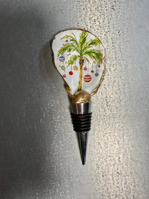 Holiday Wine Stopper: Ornament Palm - Essentially Charleston