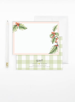 Holly Berry Flat Cards by Texture Design (Set of 8) - Essentially Charleston