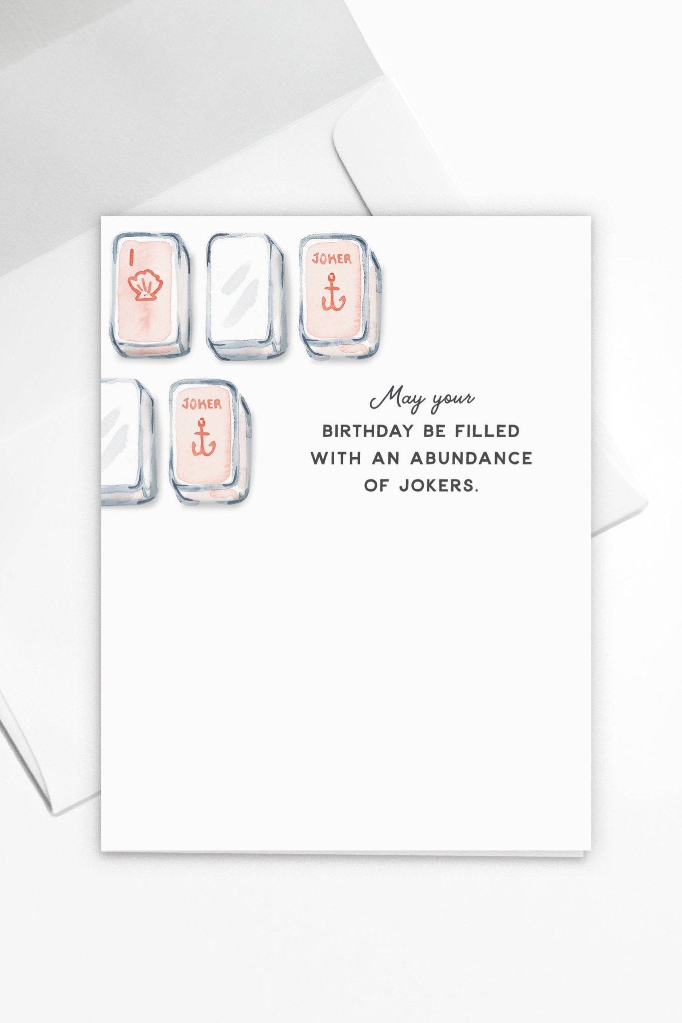 Mahjong Collection: Jokers Birthday Card by Texture Design - Essentially Charleston