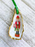 Nutcracker Oyster Shell Ornament: Blue with Candy Cane - Essentially Charleston