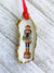 Nutcracker Oyster Shell Ornament: Blue with Candy Cane - Essentially Charleston