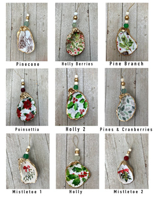 Oyster Ornaments - Decoupage Christmas Designs: 1st Christmas - Essentially Charleston