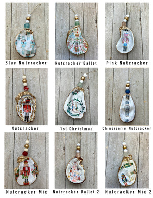 Oyster Ornaments - Decoupage Christmas Designs: 1st Christmas - Essentially Charleston
