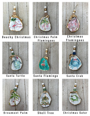 Oyster Ornaments - Decoupage Christmas Designs: 1st Christmas - Essentially Charleston