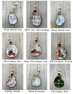 Oyster Ornaments - Decoupage Christmas Designs: 1st Christmas - Essentially Charleston