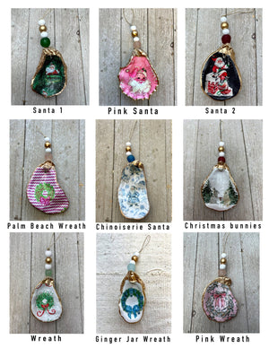Oyster Ornaments - Decoupage Christmas Designs: 1st Christmas - Essentially Charleston