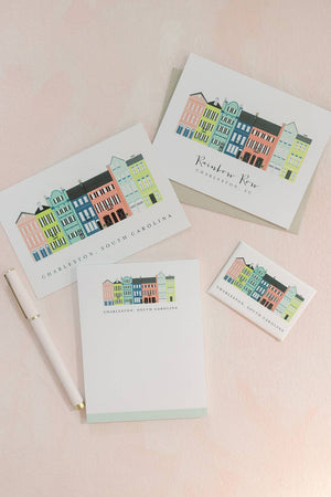 Rainbow Row Postcard - Essentially Charleston