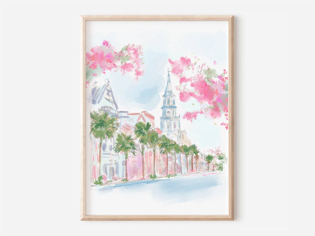 Rebecca Illustrated "Blooms" Art Print: 8x10 - Essentially Charleston
