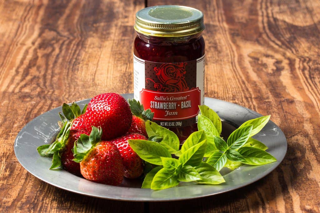 Sallie’s Strawberry + Basil Jam (9.5 ounces) - Essentially Charleston