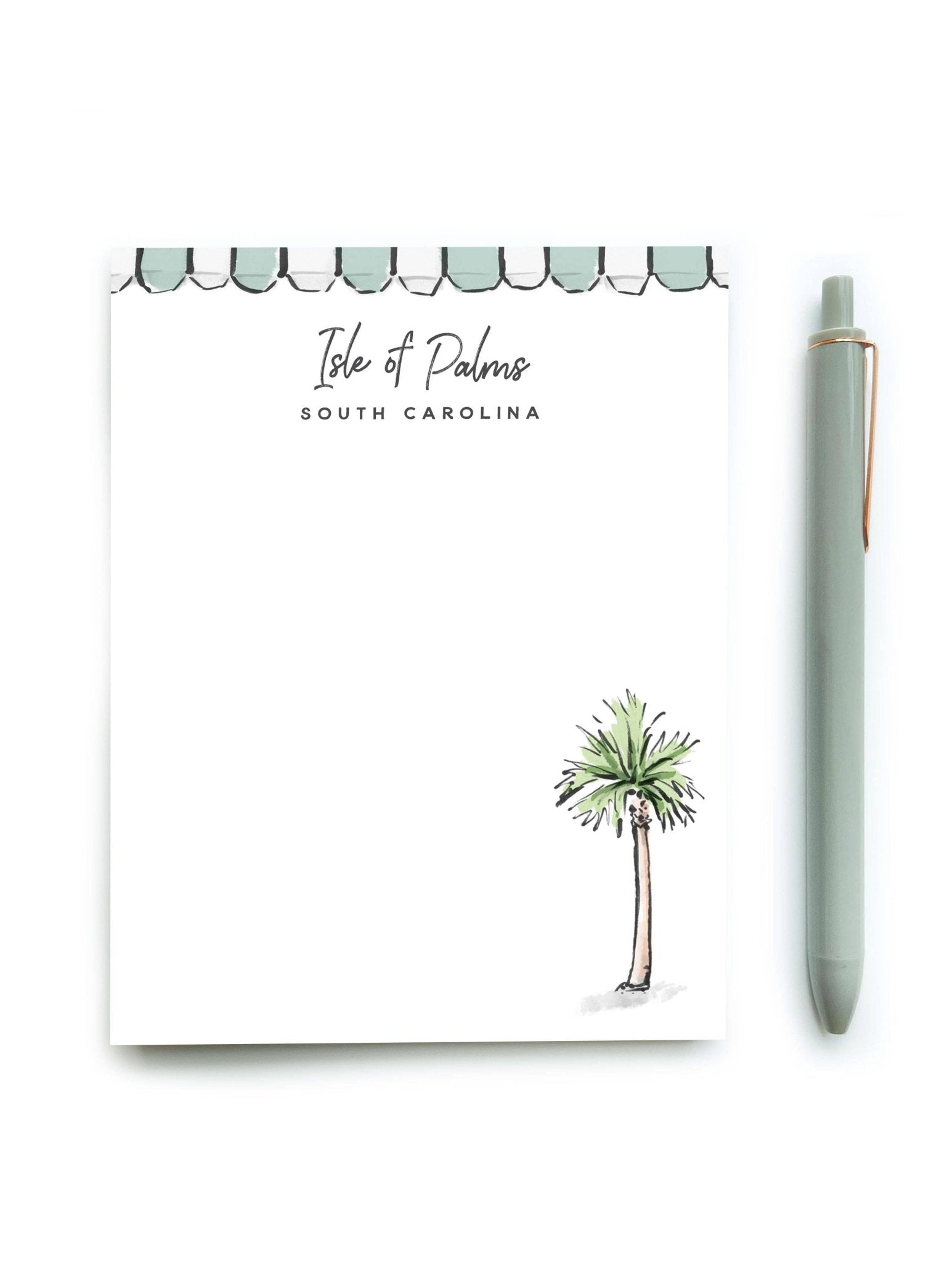 Sherbet Painted Streets - The Isle of Palms Notepad by Texture Design - Essentially Charleston