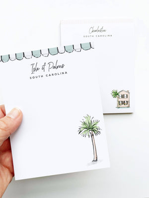 Sherbet Painted Streets - The Isle of Palms Notepad by Texture Design - Essentially Charleston