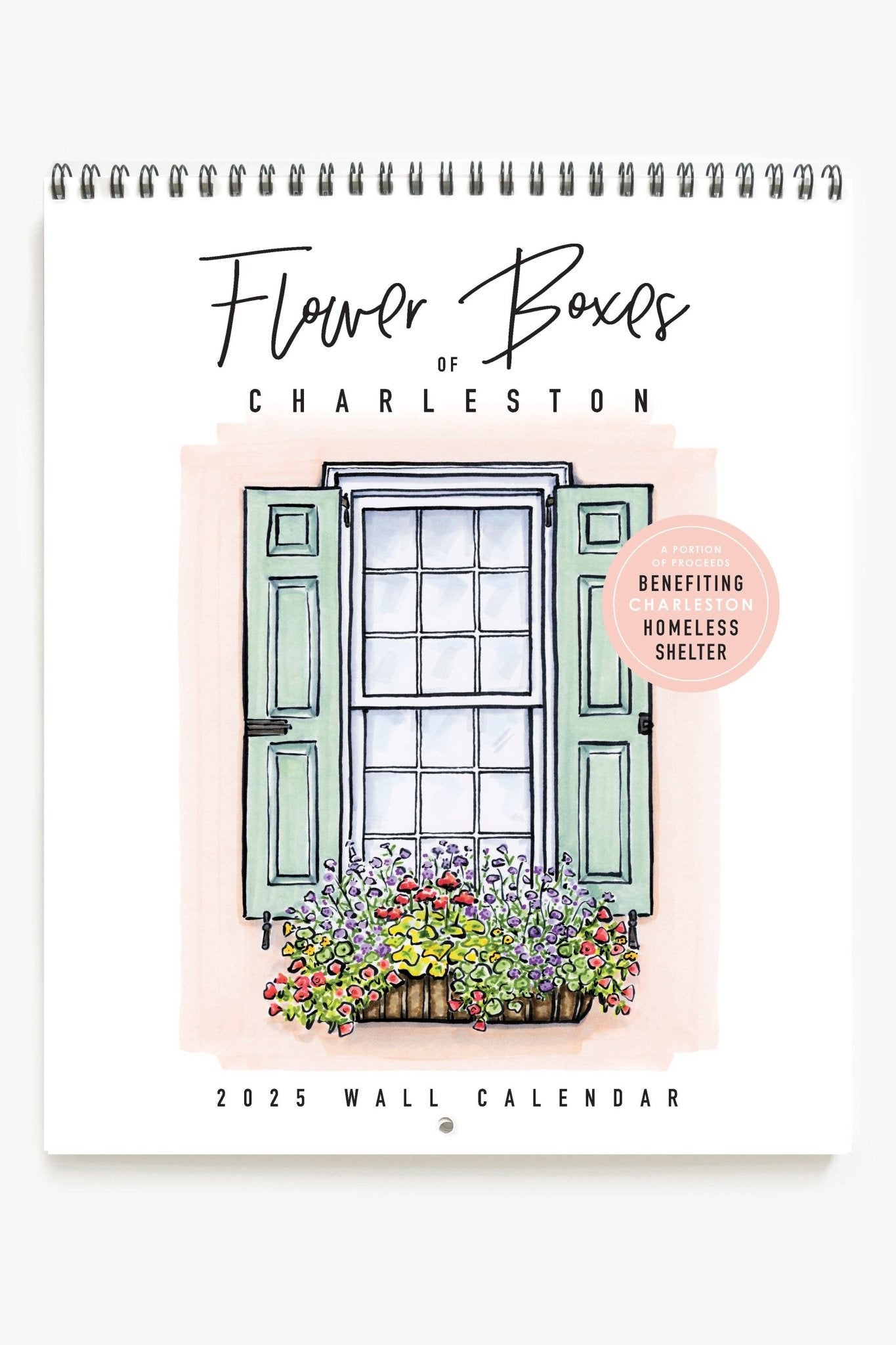 Texture Design 2025 Flower Boxes of Charleston Wall Calendar - Essentially Charleston