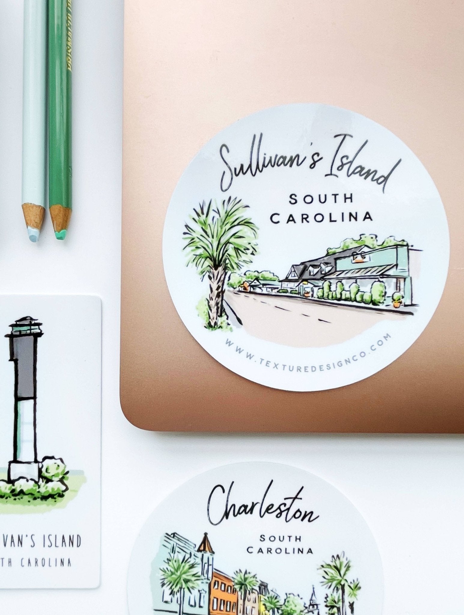 The Sullivan's Island Sticker - Sherbet Streets Collection - Essentially Charleston