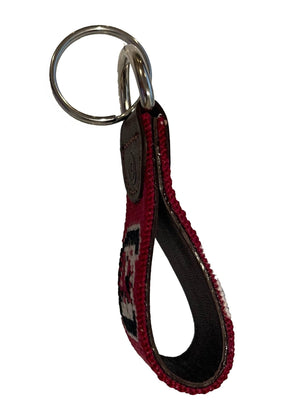 University of South Carolina Logo Handstitched Needlepoint Key Chain by Charleston Belt - Essentially Charleston