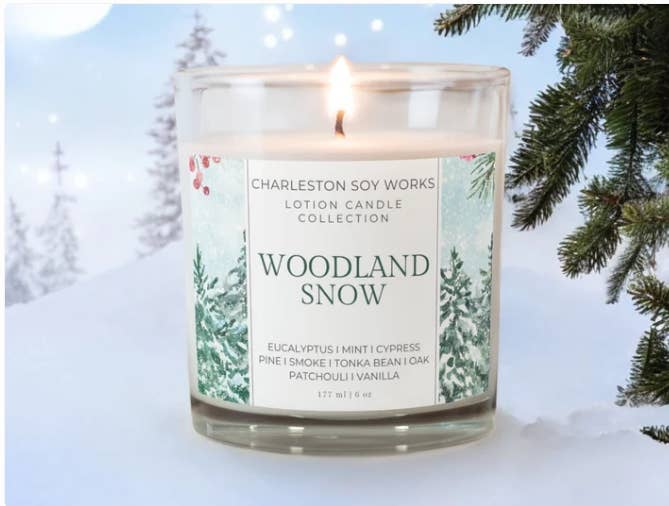 Woodland Snow Lotion Candle - Charleston Soy Works - Essentially Charleston
