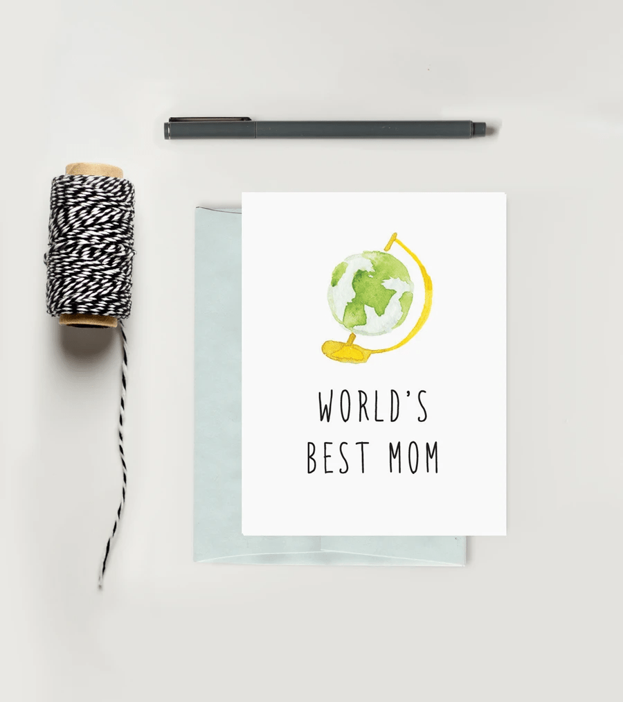 World's Best Mom Mother's Day Greeting Card by Texture Design - Essentially Charleston