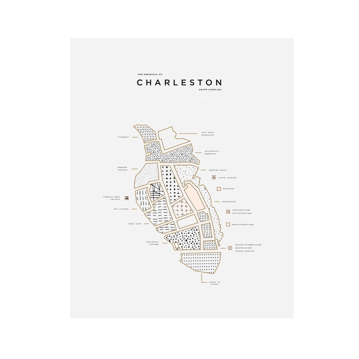 42 Pressed "Roam" Charleston City Print - Essentially Charleston