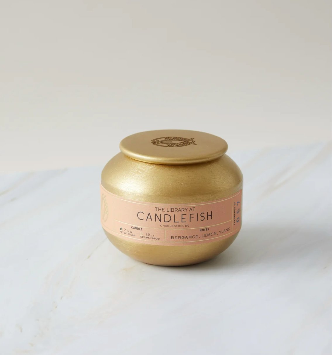 Candlefish No. 67 Gold Tin Candle - Essentially Charleston